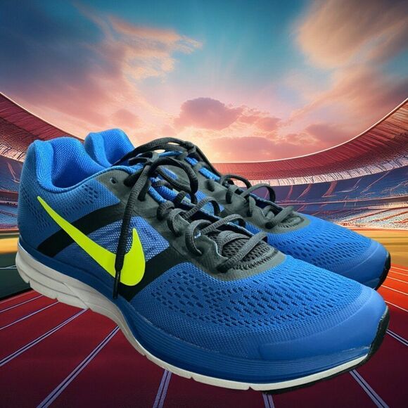 NEW Nike Air Pegasus 30 Running Trainers 2013 Blue Black Volt 599205-405 13 US main image 8